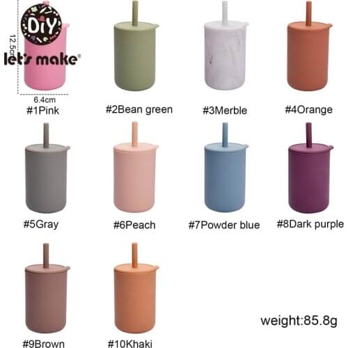 LetS Make Silicone High Cup Baby Feeding Cups Silicone Tableware Sippy Leakproof Cup Toddlers & Kids With Silicone Sippy Cup