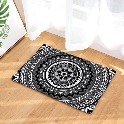 Modern Geometric Flowers Floor Mats Living Rooms Anti-slip Carpet for Bedroom Kitchen Bathroom Rug Welcome Mats for Front Door