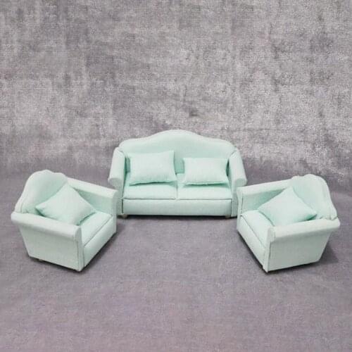 Modern 1/12 Scale Dolls House Sofa Armchair Couch Furniture with Cushion