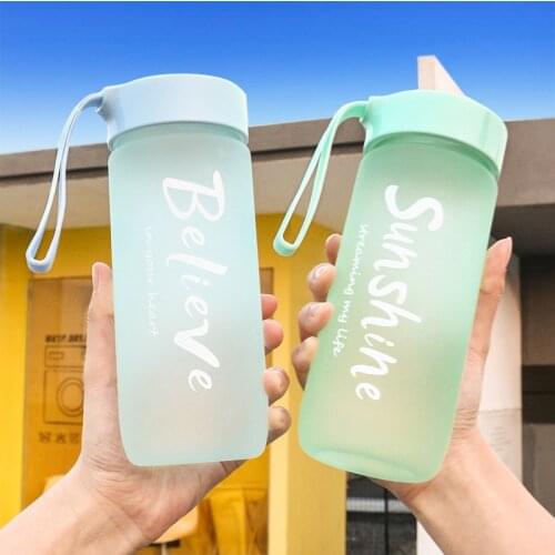 600ML Sports Cup Couple Water Cup Plastic Portable Drink Bottle Tarvel Outdoor Rope Water Bottle Juice Milk Cup Kettle Borraccia