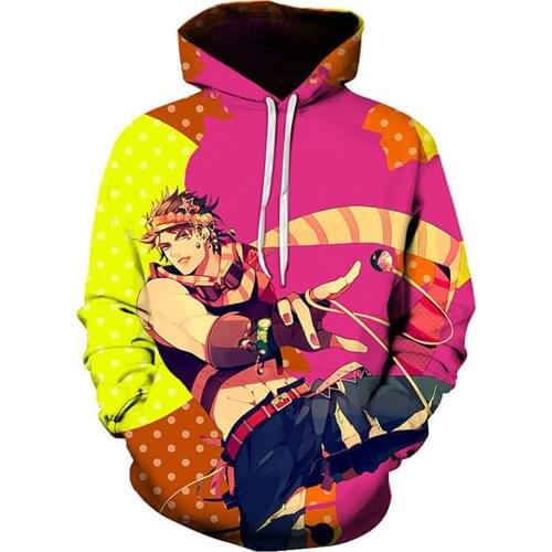 New JoJos Bizarre Adventure Men Women Autumn Winter Hoodie Fashion Casual Hoodies Brand Streetwear Cosplay Cartoon Sweatshirt