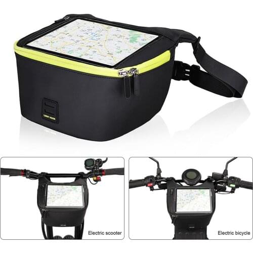 Motorcycle Front Windshield Waterproof Cloth Backpack High Capacity Storage Waist Bag Motorbike Front Handlebar Fork Bag