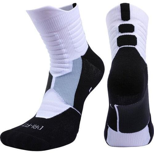 High Quality New Men Outdoor Sports Elite Basketball Socks Men Cycling Socks Compression Socks Cotton Towel Bottom Mens Socks