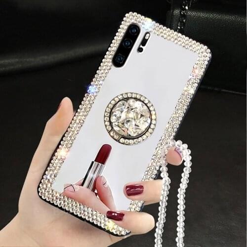 Mirror Case for Huawei P40 P30 P20 Mate 30 20 10 Lite Pro Y6 Y5 Y7 Y9 2019 Honor 20 10 Lite 9X 8X 8C 8S Diamond Silicone Cover
