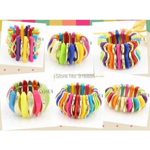 Free shipping 2014 New Fashion charm multicolor beads Bangle Jewelry Handmade Bracelet&Bangle For Women Charm Bracelets