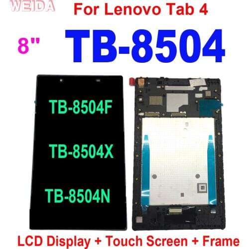 AAA+ 8" LCD For Lenovo Tab 4 8504 TB-8504 LCD Display Touch Screen Assembly with Frame for Lenovo 8504 8504F 8504X TB-8504N LCD