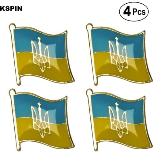 Ukraine Flag Pin Lapel Pin Badge Brooch Icons 4pcs