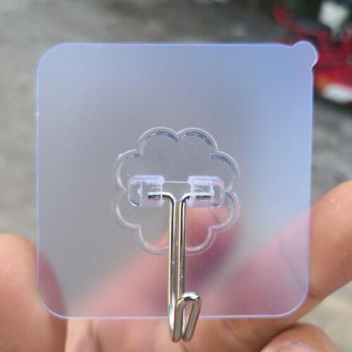 1-10PCS Door Wall Suction Heavy Hooks Self Adhesive Transparent Hook for Kitchen Storage Towel Bathroom Organizer Hooks Holder