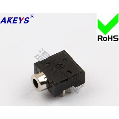 10 PCS PJ-204 power outlet 2. 5 earphone socket 3 feet 3 feet fixed feet and 2.5MM socket mother seat