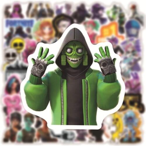 100pcs/set Original Fortnite Graffiti Sticker Game Figure Luggage Trolley Case Laptop Scooter Stickers Birthday Party Decoration