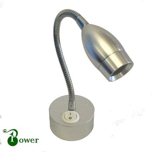 2W LED WALL MOUNT GOOSENECK READING LIGHT