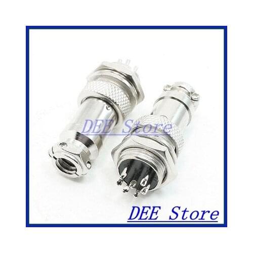 2 x Industrial Aviation Plugs Male Female Connectors 7Pin for 16mm Panel Hole