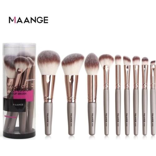 9pcs Portable Makeup Brush Set Soft Cosmetic Eyeshadow Eyeliner Brow Cosmetic Makeup Brush Set Kit For Face Make Up Tools TSLM2