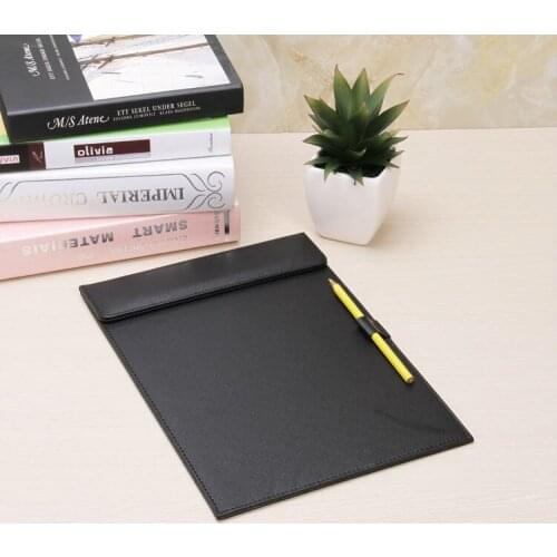 A4 PU leather business office file folder a4 conference clipboard desktop stationery organizer document work menu folder 311E