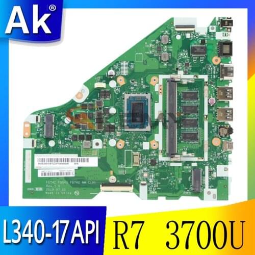 Akemy For Lenovo L340-15API L340-17API V155-15API Laptop Motherboard FG542 FG543 FG742 NM-C101 CPU R7 3700U 4GB RAM Tested 100