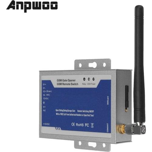 ANPWOO Upgrade GSM Gate Opener Relay Switch Remote Control Door Access Wireless Door Opener 999 Users By Free Call 900/1800Mhz