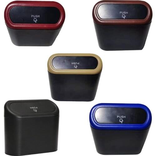 Auto Car Trash Can Hanging Easy Installation with Lid Desktop Backseat Car Organizer for Vehicle SUV Office Home