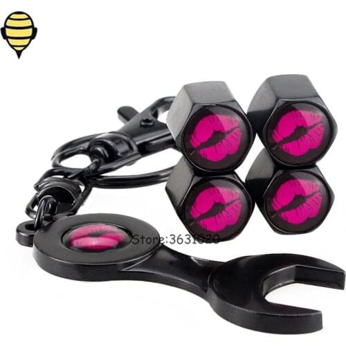 Car Accessories Tire Valve Stem Caps Rims For Lips Logo For Mazda 2 3 5 Jaguar Skoda Suzuki Swift Peugeot 3008 Kia Sorento Volvo