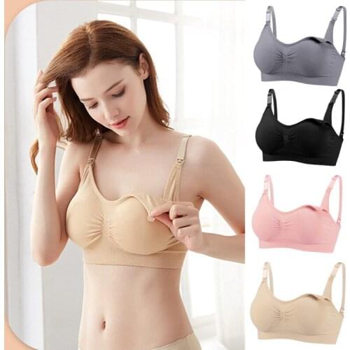 Seamless Nursing Maternity Bra Breast Feeding Bra Comfortable Breastfeeding Bra Pregnant Women Underwear Pregnancy Clothes