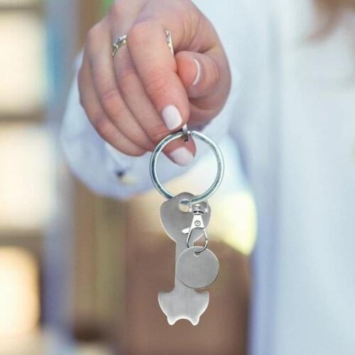 Key Holder High Durability Rust-proof Metal Key Ring with Circle Long Tokens for Car Keychain w/Shopping Tokens Pendant брелок