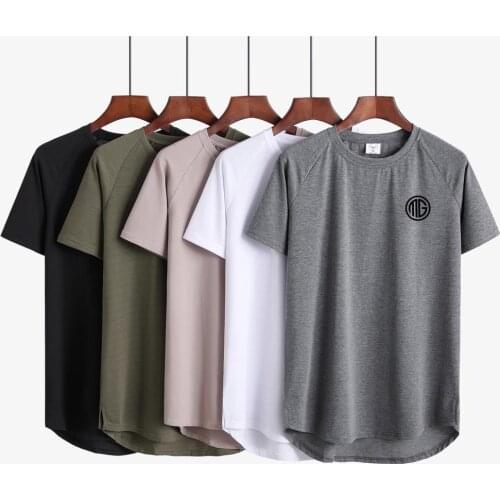 Brand Clothing fitness t shirt men cotton O-neck t-shirt muscle guys bodybuilding tee shirt homme Slim fit tops gyms tshirt