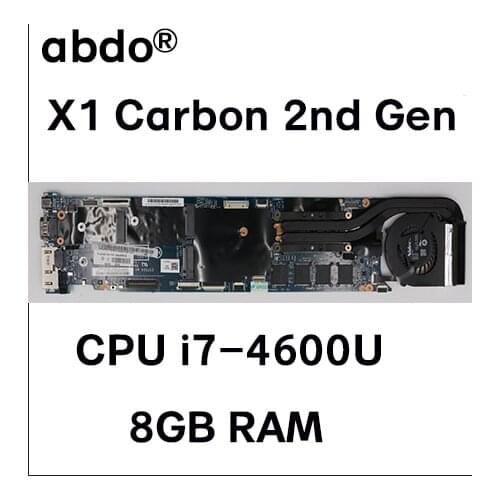 For Lenovo X1 Carbon 2nd Gen laptop motherboard TYPE 20A7, 20A8 12298-2 48.4LY06.021 has I7-4600U CPU 8G-RAM Test 100% work