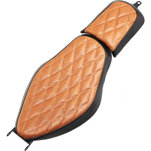 Moto Solo Rider Driver Seat Two-Up Seat Rear Passenger Pillion Pad For Harley Sportster XL 883 1200 883 Forty-Eight Roadster