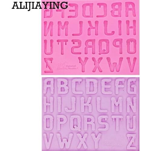 M1200 Capital Letters Silicone Mold alphabet Cake Decoration tools Fondant Cake 3D Mold Food Grade Silicone