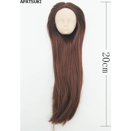 Brown Hair DIY Soft Practice Makeup Head For 11.5" Doll Head For 1/6 BJD Doll Practicing Head 1:6 Doll Accessories