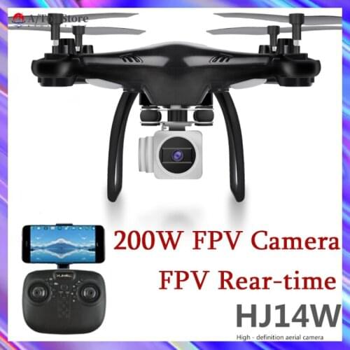 HJ14W RC Helicopter Drone Wi-Fi Remote Control Aerial Photography Drone HD Selfie Camera 200W Pixel UAV Foldable Quadcopter Toy