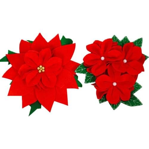 Hot sale High Quality Christmas Curtain Decoration, Simple and Classical Flower Type Curtain Decorative For Christmas party