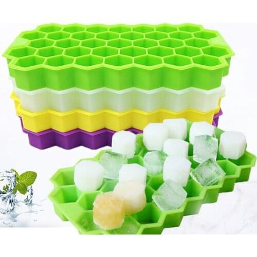 Ice Cube Trays Beehive Ice Mould With Removable Lids Silica Gel Ice Cube Mold BPA Free Cream Cube Make tools