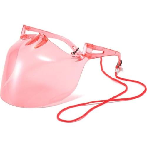 Transparent Large-Area Protective Face Shield Goggles Anti-fogging Mask Colorful Mouth Foam Isolation Kitchen Tools Multi-Color