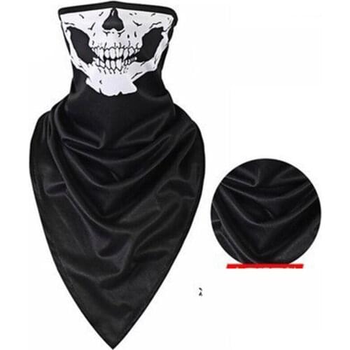 Cycling Ice Silk Half Face Mask Collar Scarf Unisex Men and Women Breathable Triangle Headscarf Balaclava Sunscreen Ski Mask