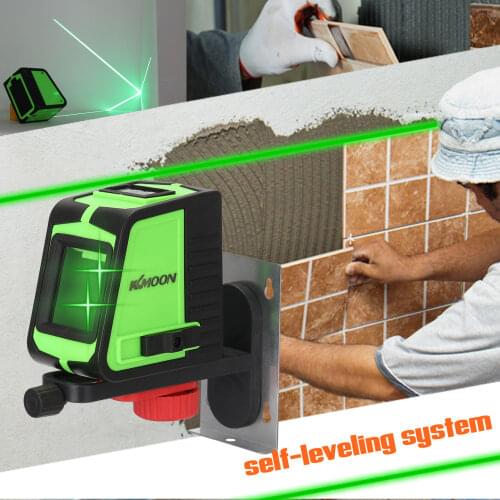 Mini 2 Line Laser Level Self-leveling Green Laser Leveler Vertical Horizontal Cross Laser Leveler Powerful Green Laser Beam Line