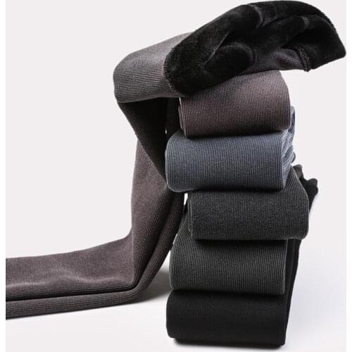 Fashion Womens Leggings Sexy Casual Autumn and Winter Cotton Vertical Stripes Flannel Thicken Bottompants Womans Leggings