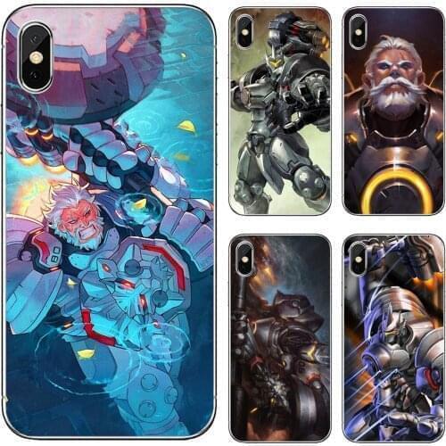 OVERWATCH-Reinhardt-Pattern-Art-Poster Soft TPU Cover For Huawei P30 P40 P20 P7 P8 P9 P10 Lite Plus Pro 2015 2016 2017 Mini