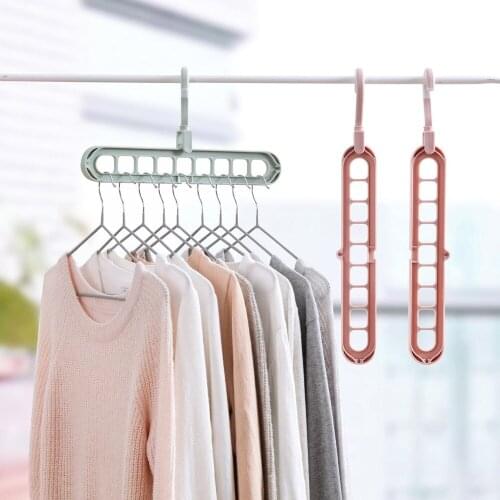 OTHERHOUSE Clothes Rack Hanger Clothing Drying Rack Holder Storage Racks Wardrobe Closet Organizer Save Space Multi-Functional