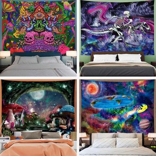 Moon Starry Tapestry Wall Hanging Room Sky Carpet Dorm Tapestries India Mandala Tapestry Wall Cloth Tapestries