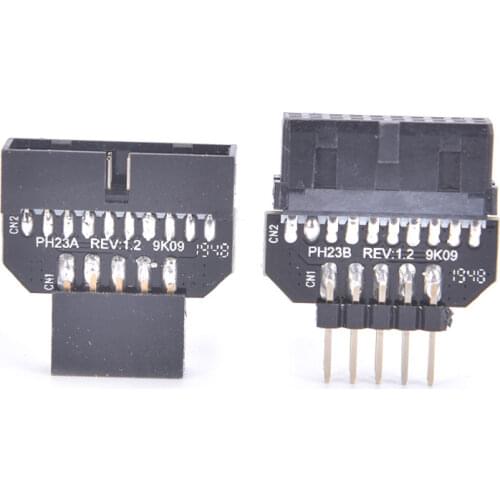 Front Panel Plug Connector USB3.0 19-pin To USB 9Pin Adapter For Motherboard 1 Pcs