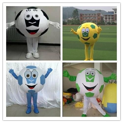 Advertising Football Soccer cartoon Mascot Costume Adults size Fancy Dress welcome opening costume for halloween christmas party