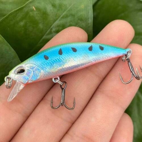 Swolfy 1pcs Fishing Lures 5cm 5.5g Minnow Bait Crankbait Isca Artficial Hard Bait Fishing Wobblers Bass Fake Fish sinking