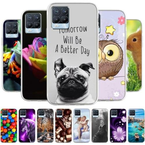 Realme 8 Pro Case For Oppo Realme 8 Pro TPU Soft Silicon Phone Fundas Cover Realme8 8Pro Phonecase Animal Print Smartphone Shell