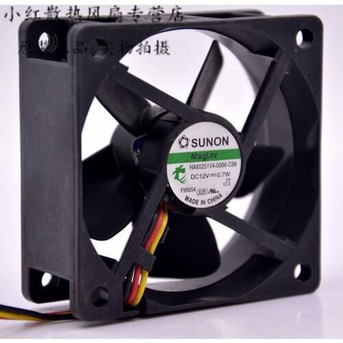 SSEA New cooling fan for Sunon HA60251V4-0000-C99 12V 0.7W 6CM Maglev silent fan 60x60x25mm 3pin