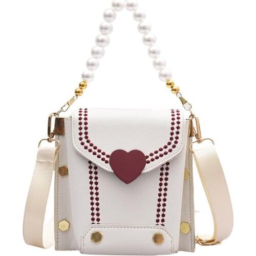 Bags for women 2020 shoulder purses and handbags luxury designer vintage pearl white summer south korea Wallet small beach bag