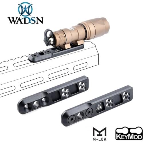 WADSN Thorntail2 Inline Light Mount For Mlok Keymod Handguard Rail Tatical Surefir M300 M600 Flashlight Weapon Scout Light