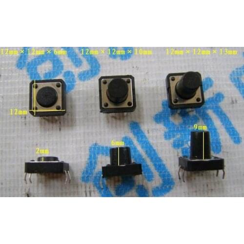 Tact Switch 12mm X12mm X6mm 12mm X12mmX11mm 12mm x13mm vertical button