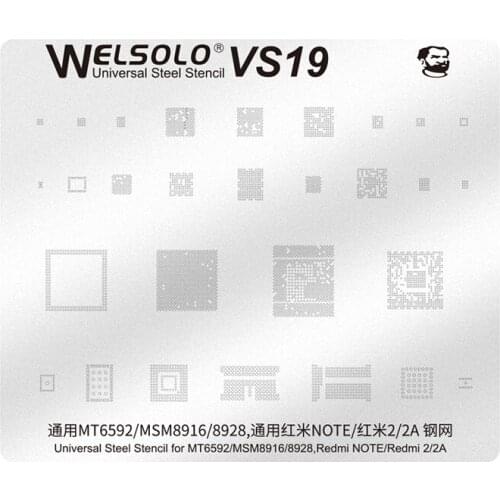 Mechanic Universal BGA Reballing Stencil for XIaomi Redmi Note Redmi 2 2A MT6592 MSM8916 MSM8928 CPU Power Audio IC Chip Tin Net