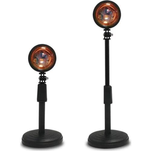 USB Rainbow Red Projector Led Night Light Sun Projection Desk Lamp For Bedroom Bar Coffee Store Wall Decoration Lighting