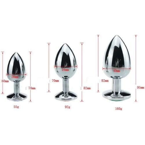 1pcs Stainless Steel Butt Plug Anal Beads Crystal Jewelry Stimulator Sex Toys Dildo Anal Plug Gay Sex Products Anal Sex ST745